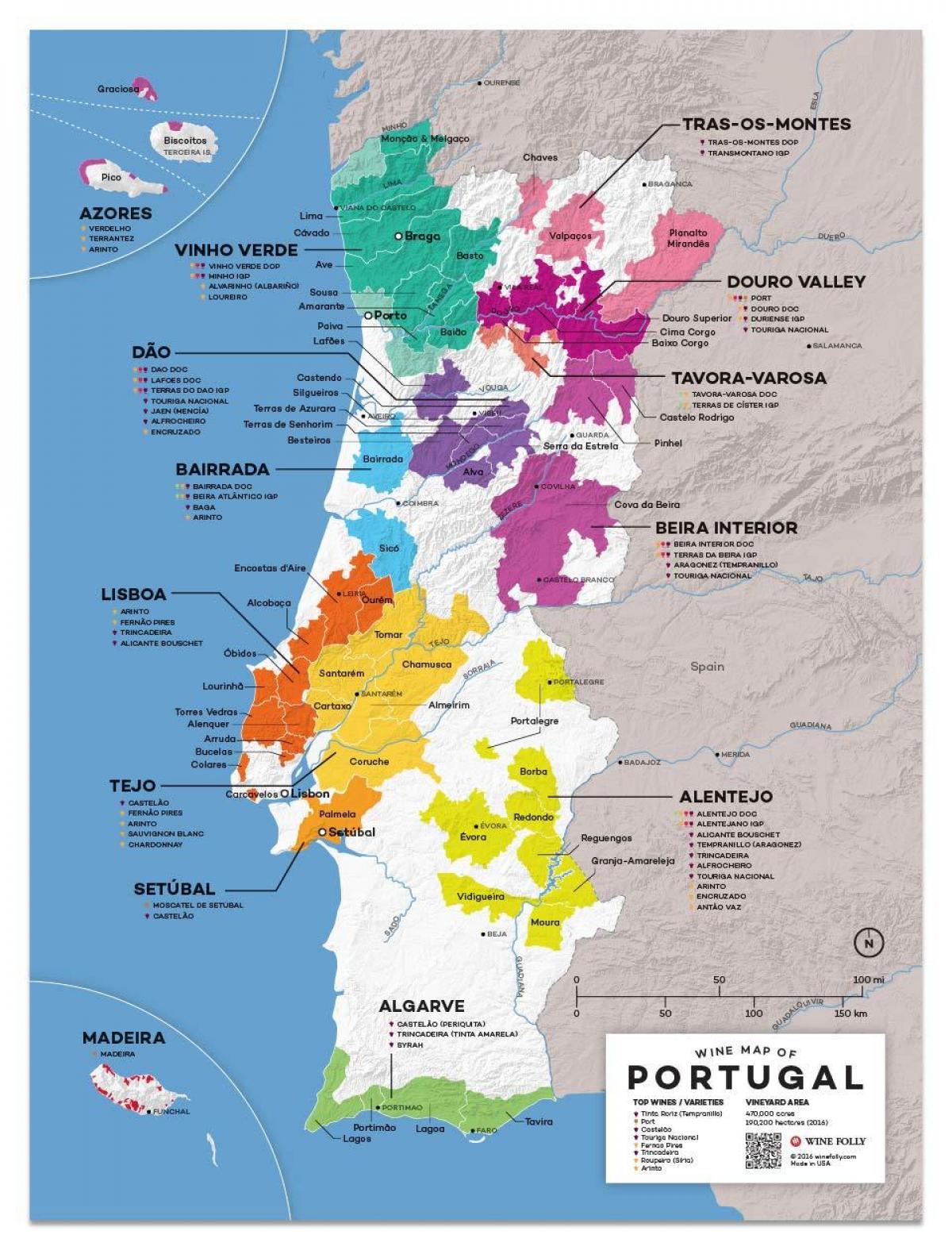 carte des vins du Portugal