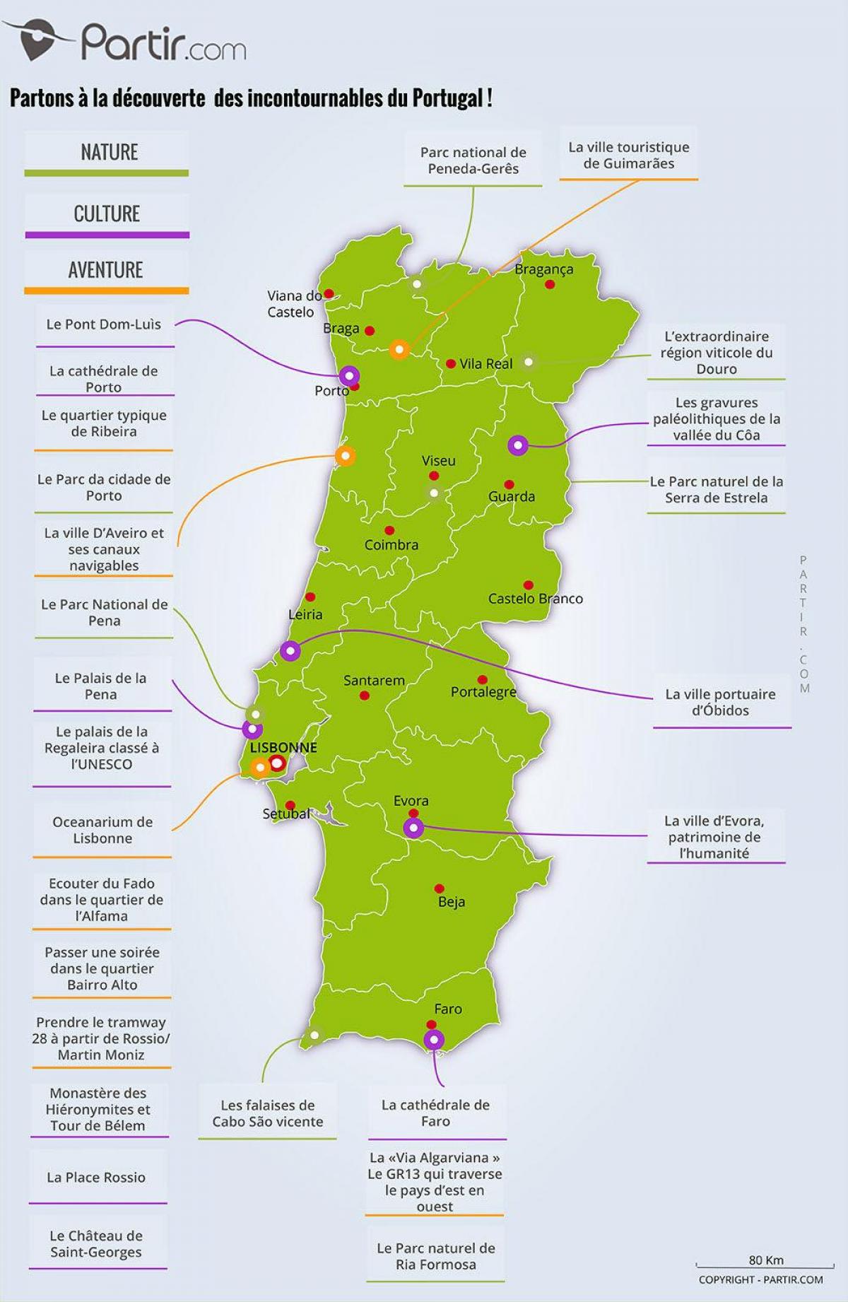 Portugal carte de musées