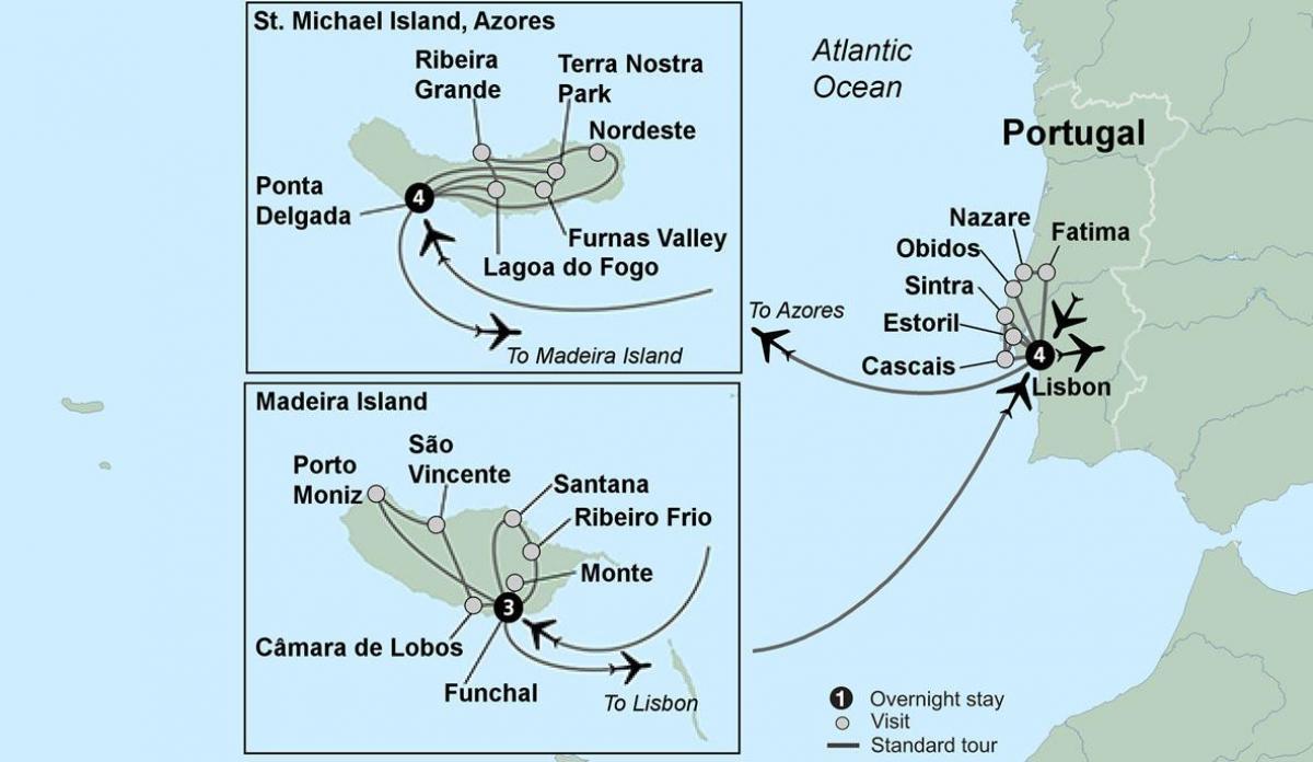carte des îles portugaises