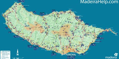 Carte du Portugal Madère