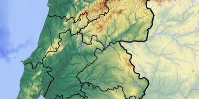 Carte du Portugal élévation