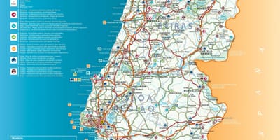 Carte du Portugal côte