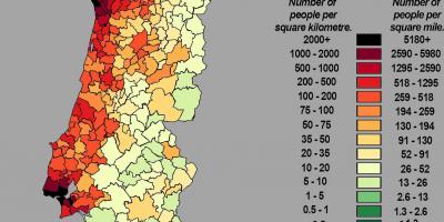 Carte de la Population du Portugal
