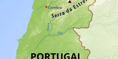 Les montagnes au Portugal carte