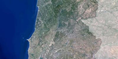 Carte du Portugal par satellite