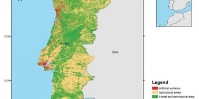Carte du Portugal forêts